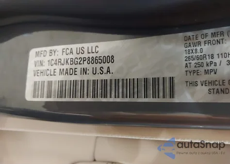 2023 Jeep Grand Cherokee L Limited 4X4 from USA, damaged, VIN 1C4RJKBG2P8865008
